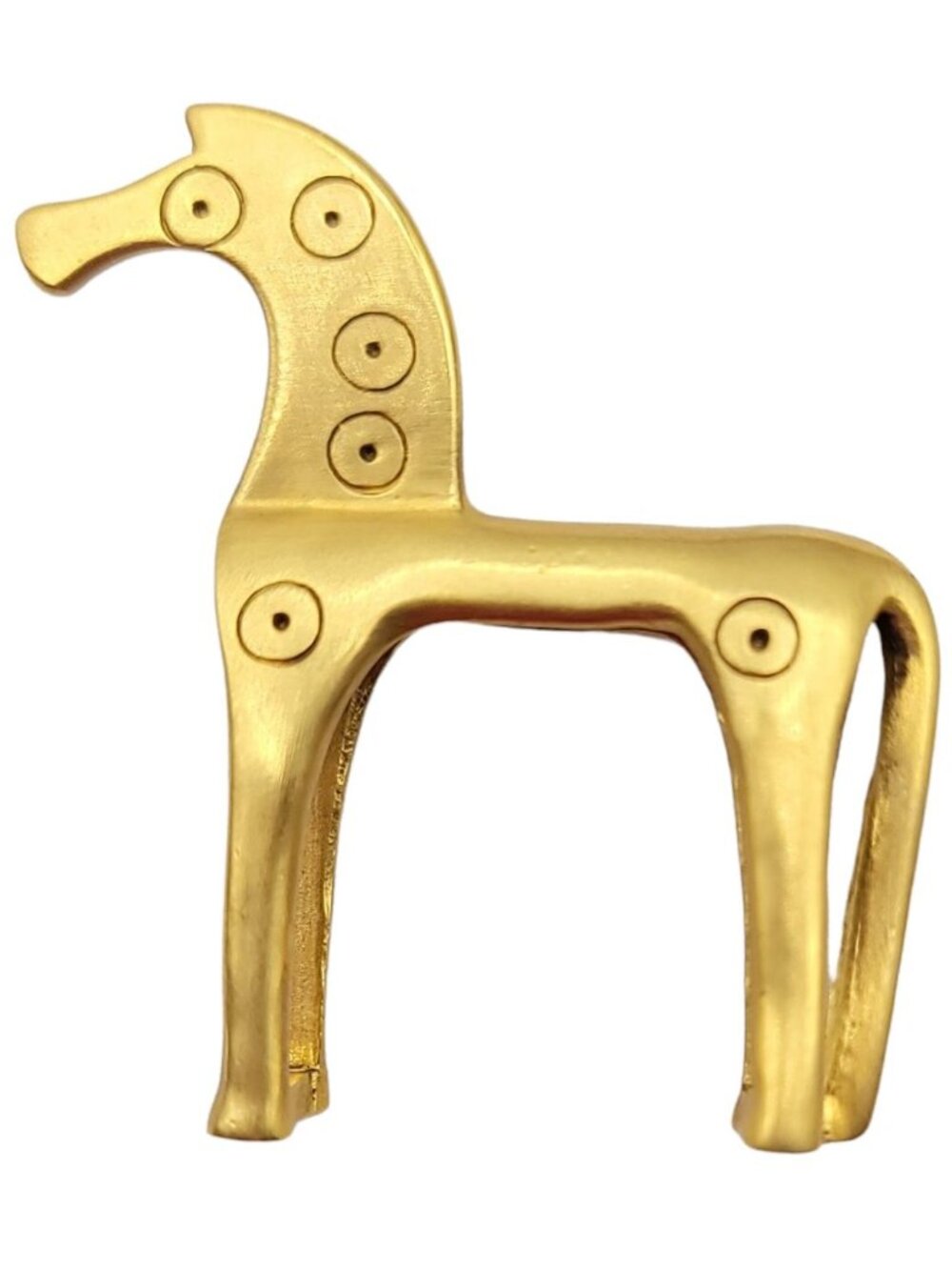 MFA Museum of Fine Arts Gold Tone  Trojan Horse Brooch Pin, Signed
